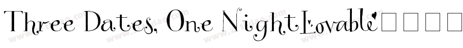 Three Dates, One Night字体转换
